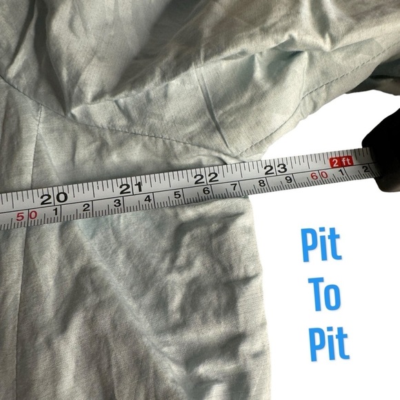 NWT Chico’s Open Smocked Shoshana Solid Beachglass blazer jacket womens 2 US L - Picture 7 of 10